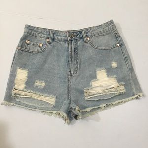 Signature8 Distressed Jean Shorts